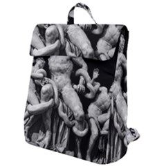 Laocoon Sculpture Over Black Flap Top Backpack