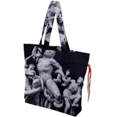 Laocoon Sculpture Over Black Drawstring Tote Bag