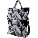 Laocoon Sculpture Over Black Fold Over Handle Tote Bag View2