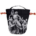 Laocoon Sculpture Over Black Drawstring Bucket Bag View2