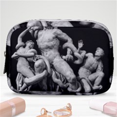 Laocoon Sculpture Over Black Make Up Pouch (Small)