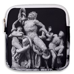 Laocoon Sculpture Over Black Mini Square Pouch