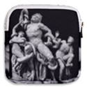 Laocoon Sculpture Over Black Mini Square Pouch View2