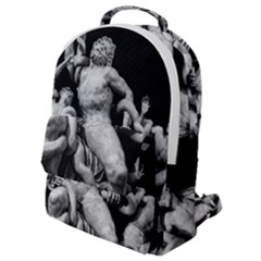 Laocoon Sculpture Over Black Flap Pocket Backpack (Small)