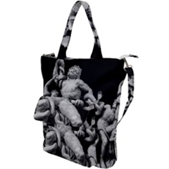 Laocoon Sculpture Over Black Shoulder Tote Bag