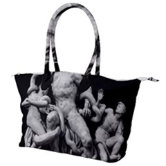 Laocoon Sculpture Over Black Canvas Shoulder Bag