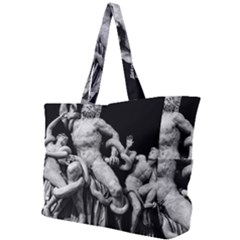 Laocoon Sculpture Over Black Simple Shoulder Bag