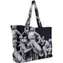 Laocoon Sculpture Over Black Simple Shoulder Bag View2