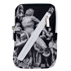 Laocoon Sculpture Over Black Belt Pouch Bag (Small)