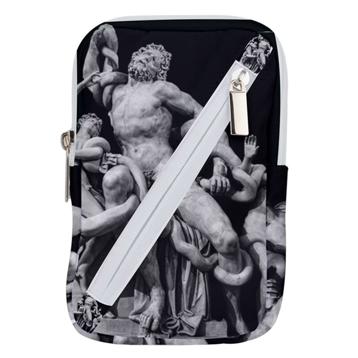 Laocoon Sculpture Over Black Belt Pouch Bag (Small)