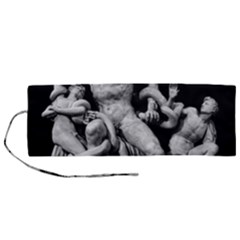 Laocoon Sculpture Over Black Roll Up Canvas Pencil Holder (M)