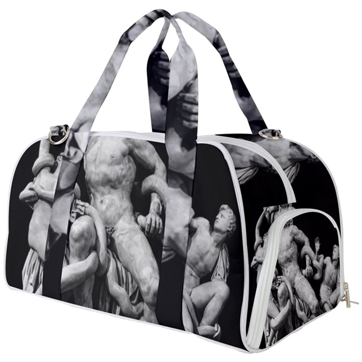 Laocoon Sculpture Over Black Burner Gym Duffel Bag