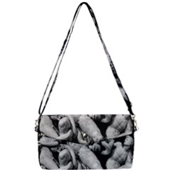 Laocoon Sculpture Over Black Removable Strap Clutch Bag