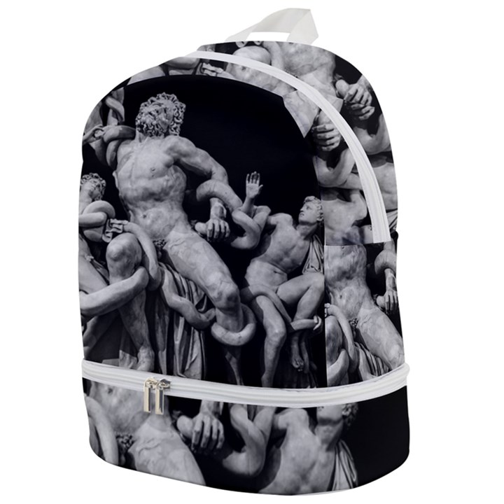 Laocoon Sculpture Over Black Zip Bottom Backpack