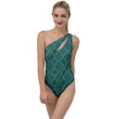 Ultramarine Green & Green Ash To One Side Swimsuit by Kettukas