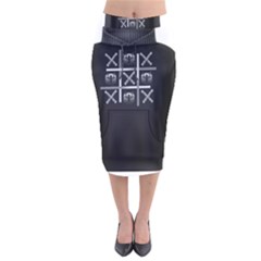 Tic Tac Monster Velvet Midi Pencil Skirt by TheFanSign