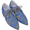 Gold And Blue Fancy Ornate Pattern Pointed Oxford Shoes View3