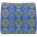 Gold And Blue Fancy Ornate Pattern Seat Cushion View1