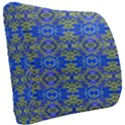 Gold And Blue Fancy Ornate Pattern Seat Cushion View2