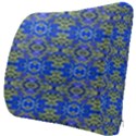 Gold And Blue Fancy Ornate Pattern Seat Cushion View3