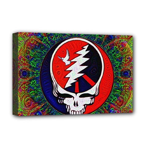 Grateful Dead - Deluxe Canvas 18  X 12  (stretched) by Sapixe