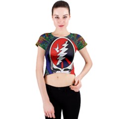 Grateful Dead - Crew Neck Crop Top by Sapixe