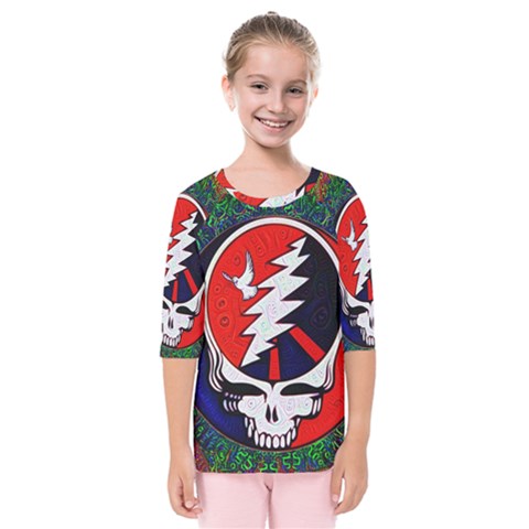 Grateful Dead - Kids  Quarter Sleeve Raglan Tee by Sapixe