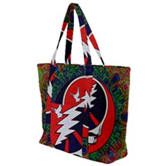 Grateful Dead - Zip Up Canvas Bag by Sapixe