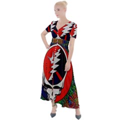 Grateful Dead - Button Up Short Sleeve Maxi Dress by Sapixe