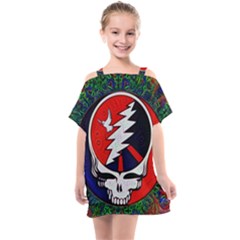 Grateful Dead - Kids  One Piece Chiffon Dress by Sapixe