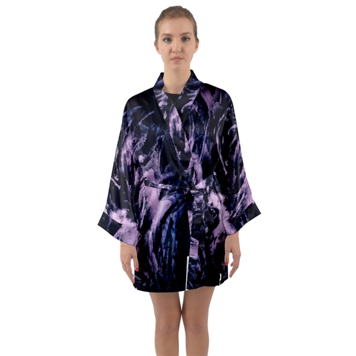 Ectoplasm Long Sleeve Satin Kimono