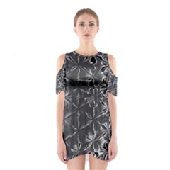 Lunar Eclipse Abstraction Shoulder Cutout One Piece Dress by MRNStudios