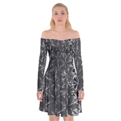 Lunar Eclipse Abstraction Off Shoulder Skater Dress by MRNStudios