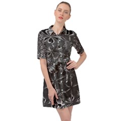 Lunar Eclipse Abstraction Belted Shirt Dress by MRNStudios