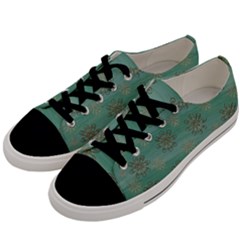 Beautiful Flowers Of Wood In The Starry Night Men s Low Top Canvas Sneakers by pepitasart