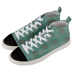 Beautiful Flowers Of Wood In The Starry Night Men s Mid-top Canvas Sneakers by pepitasart