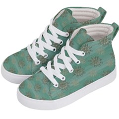 Beautiful Flowers Of Wood In The Starry Night Kids  Hi-top Skate Sneakers by pepitasart