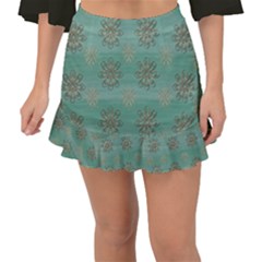 Beautiful Flowers Of Wood In The Starry Night Fishtail Mini Chiffon Skirt by pepitasart