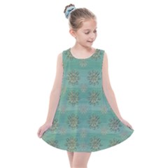 Beautiful Flowers Of Wood In The Starry Night Kids  Summer Dress by pepitasart