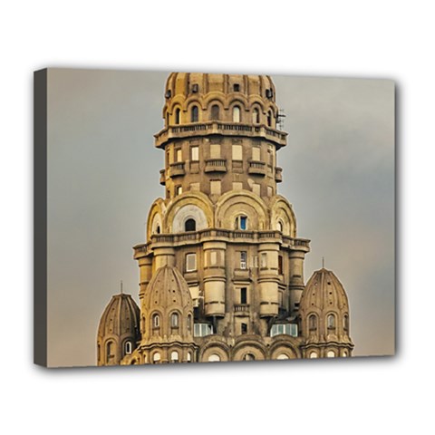 Salvo Palace Exterior View, Montevideo, Uruguay Canvas 14  X 11  (stretched) by dflcprintsclothing