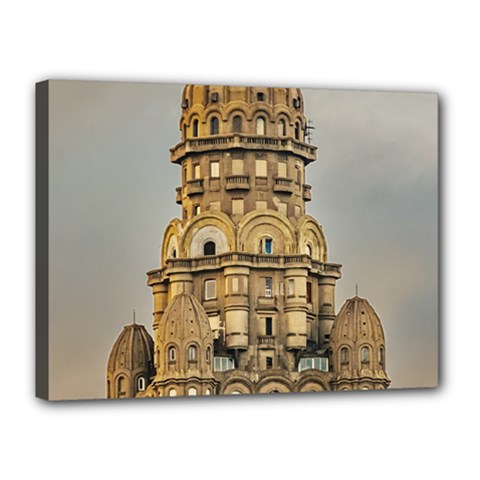 Salvo Palace Exterior View, Montevideo, Uruguay Canvas 16  X 12  (stretched) by dflcprintsclothing