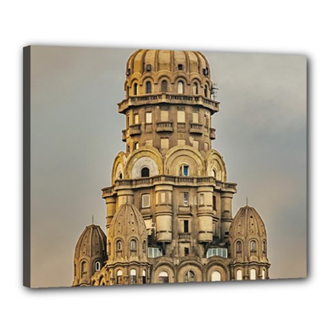 Salvo Palace Exterior View, Montevideo, Uruguay Canvas 20  X 16  (stretched) by dflcprintsclothing