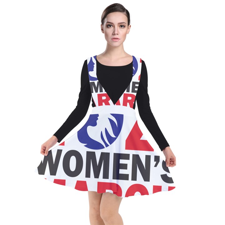 Womens March Plunge Pinafore Dress