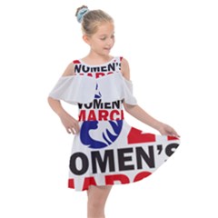 Womens March Kids  Shoulder Cutout Chiffon Dress