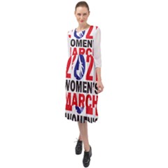 Womens March Ruffle End Midi Chiffon Dress by happinesshack