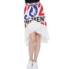 Womens March Frill Hi Low Chiffon Skirt