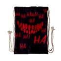 Demonic Laugh, Spooky red teeth monster in dark, Horror theme Drawstring Bag (Small) View1