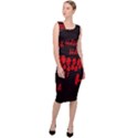 Demonic Laugh, Spooky red teeth monster in dark, Horror theme Sleeveless Pencil Dress View3