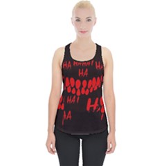 Demonic Laugh, Spooky Red Teeth Monster In Dark, Horror Theme Piece Up Tank Top by Casemiro