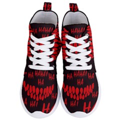 Demonic Laugh, Spooky Red Teeth Monster In Dark, Horror Theme Women s Lightweight High Top Sneakers by Casemiro